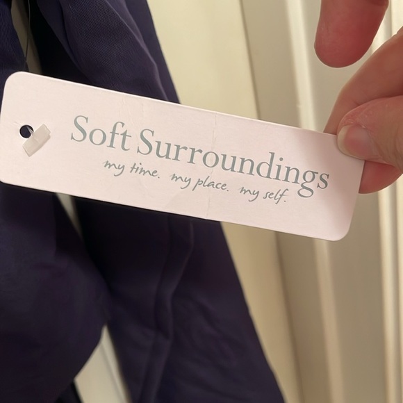 NWT Soft Surroundings Womens Cassandra Midi Dress Sz XS Blue Long Sleeve Pleated - Picture 5 of 15